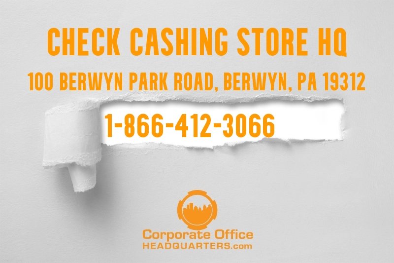 Check Cashing Store Corporate Office